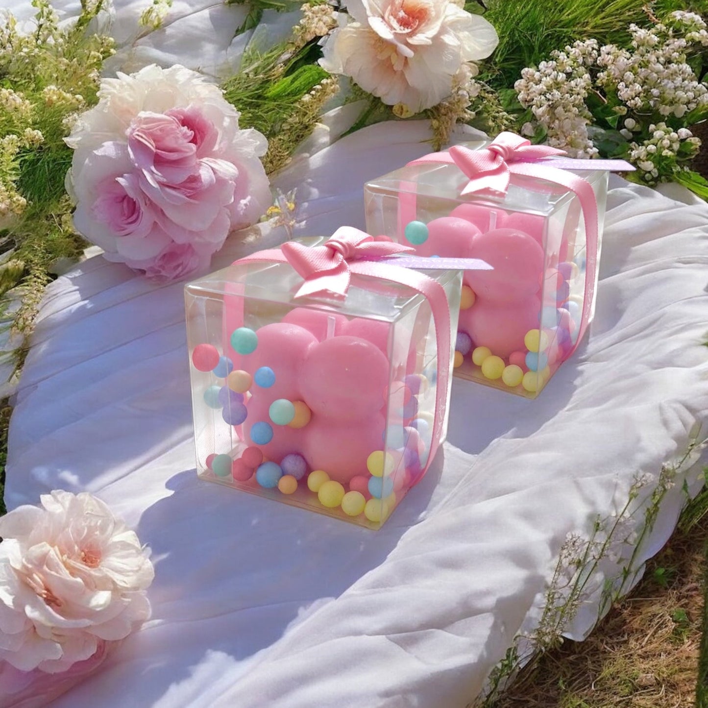 Bougies bulles mini, parfaites comme cadeaux de mariage, fiançailles ou anniversaires. - FUDA Invitation