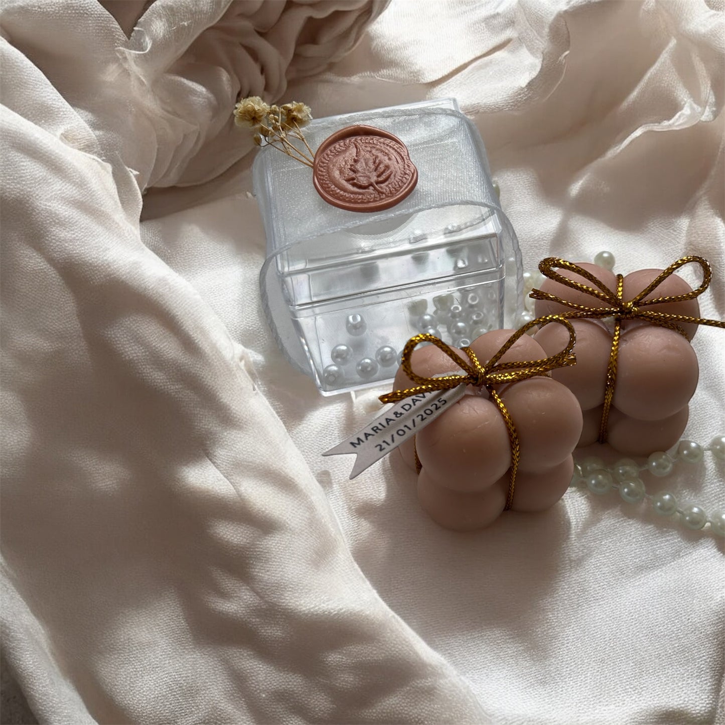 Bougies bulles mini, parfaites comme cadeaux de mariage, fiançailles ou anniversaires. FUDA Invitation